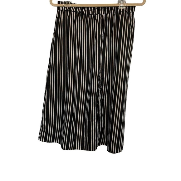 J. Crew Skirt Striped Black & White Elastic Waist Lined Pockets Size 6 NEW - Picture 10 of 12